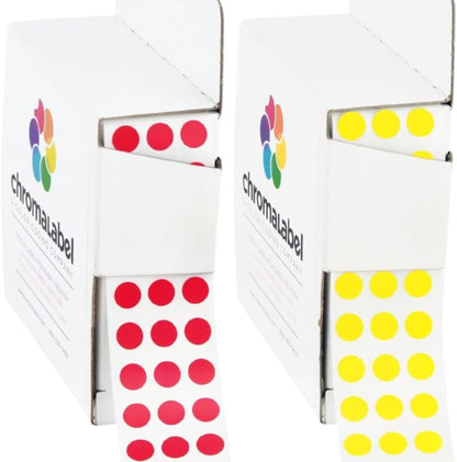 Dark Blue, Red & Yellow Dots, 1/4 Inch, 1000/Box Each Color | Writable Semi-Gloss Circle Labels in Dark Blue, Red and Yellow for Offices, Retail and Classrooms. Made in USA - Colors A