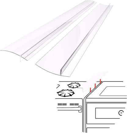 SEVCHY Silicone Stove Gap Covers (2 pack), Oven Gap Filler, Heat Resistant Stove Gap Filler, Seal Gap between Stovetop and Counter, Easy Clean (21 inch, Black)