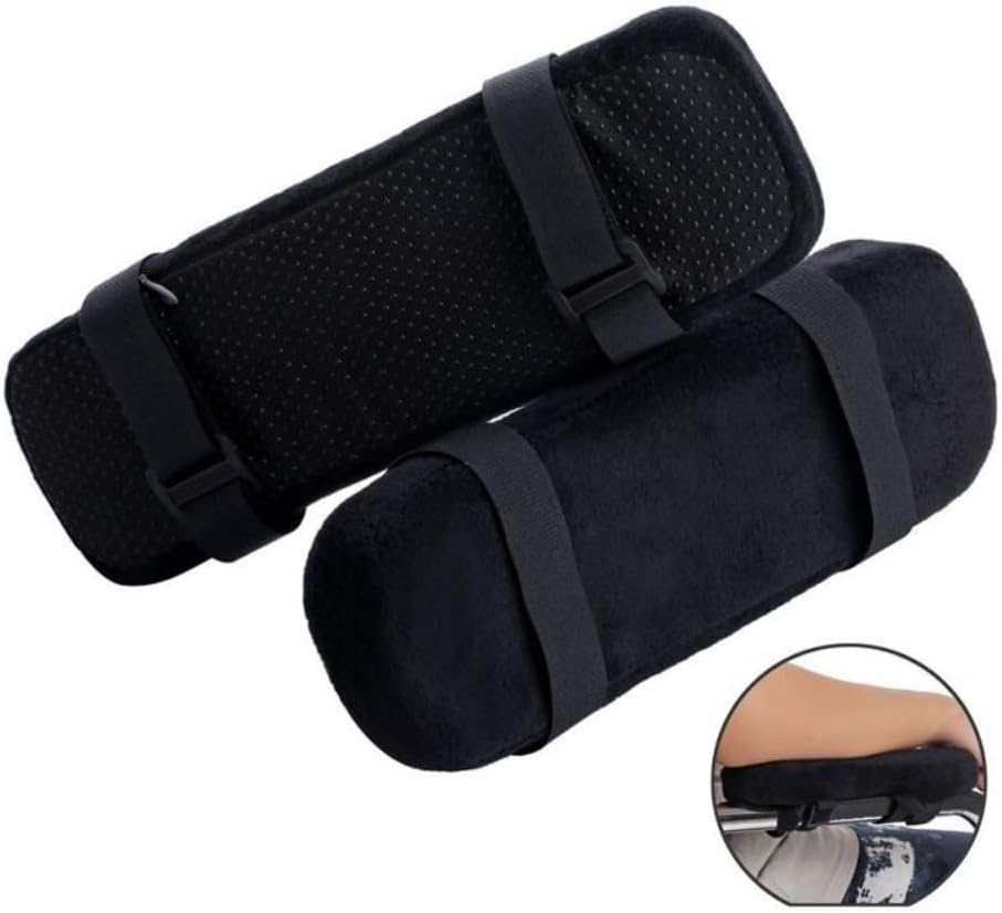 Black Single Office Chair Parts Arm Pad Memory Foam Armrest Cover Cushion Pad for Home Office Chair Comfortable Elbow Pillow