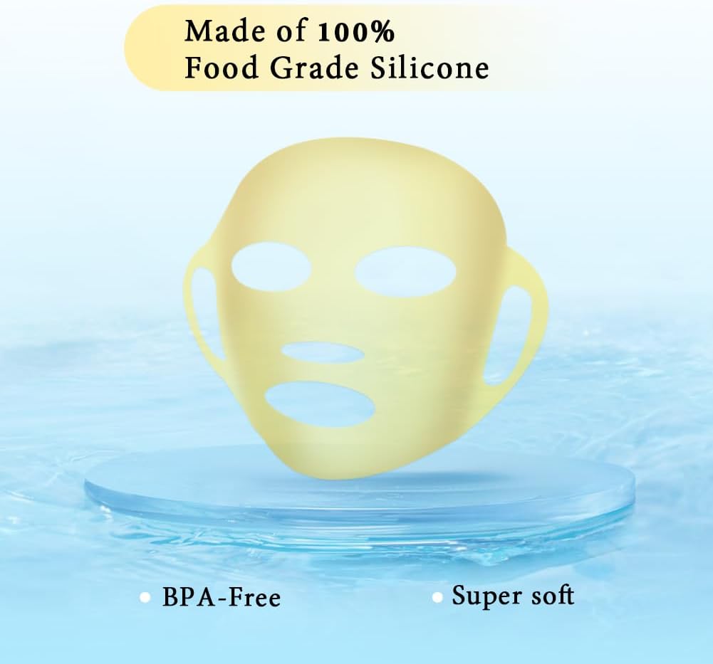 my novel things Face Ice Pack and 2 Packs Silicone Face Mask Cover