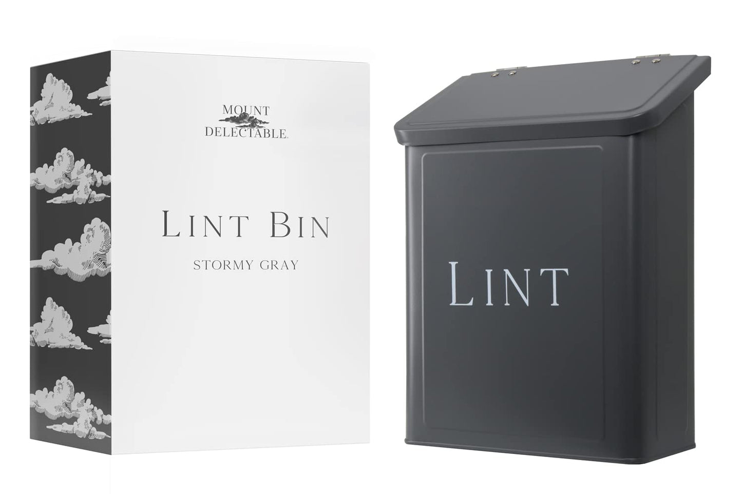 Magnetic Lint Bin, 2.5L Capacity, Stormy Gray, Wall Mounted, Satisfaction Guarantee
