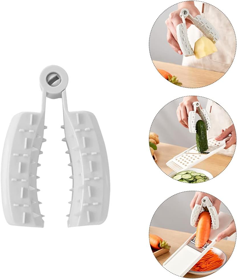 Cabilock 2pcs Hand Finger Protectors for Safe Vegetable Slicing Grey Food Cutter Safety Holders -cut Kitchen Gadgets for Finger Guard
