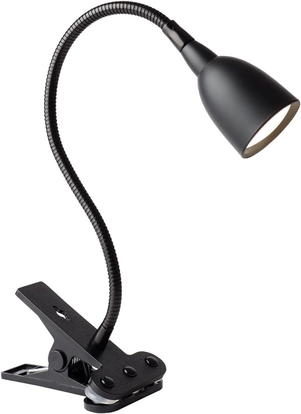 Newhouse Lighting NHCLP-LED-BLU Blue Metal Flexible Clamp-Style LED Goose Neck Desk Lamp in 3000K Warm White Color Temperature with Power Adapter and 6 ft. Power Cord