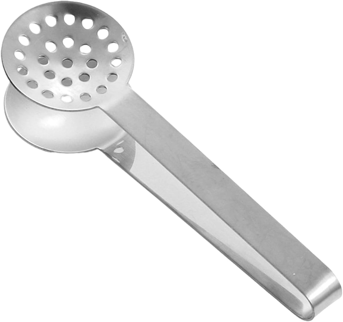 Stainless Steel Tea Tongs Round Perforated Loose Leaf Tea Filter Clips | Polished Tea Bag Squeezer with Round Holes Strains Loose Tea Leaves,Anti-Scald Long Handle Ensures Safe Use for Tea Brewing
