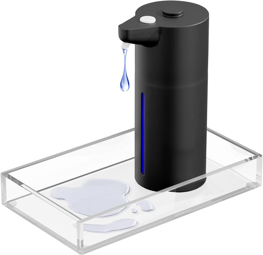 Acrylic Dispenser Drip Tray, Automatic Soap Dispenser Bracket, Laundry Detergent Drip Catcher Prevent Dripping and Spraying, Soap Dispenser Water Tray (Not Include Soap Dispenser)
