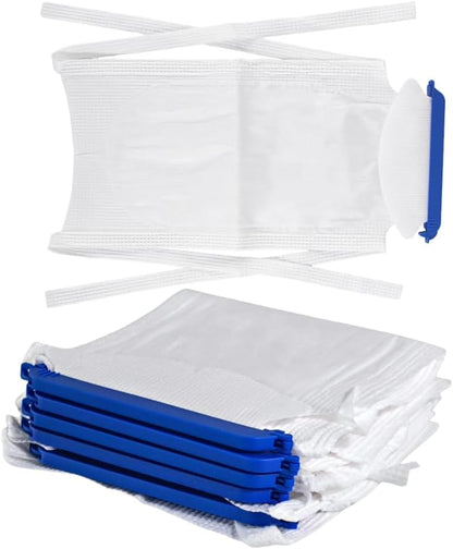 Vakly Large Refillable Ice Bags 6.5 x 14 [Pack of 5] – Reusable Ice Pack with Clamp Closure, Soft Outer Covering & Leak-Resistant Inner Layer for Hospital, Home & Sports Use