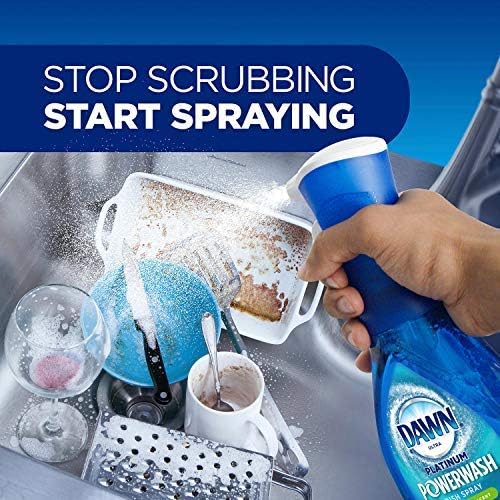 Dawn Powerwash Spray, Dish Soap, Dishwashing Liquid, Fresh, 1 Starter Kit + 3 Refills, 4x16 Fl Oz