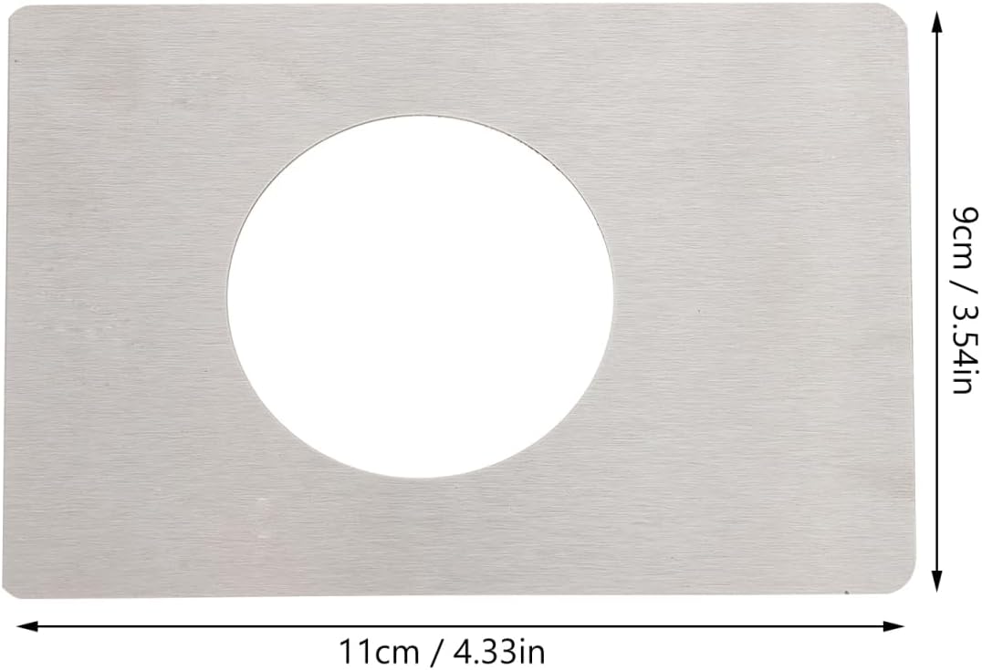 Mikikit Door Plate Repair Door Knob Filler Plate Stainless Steel Easy Peel Stick Installation