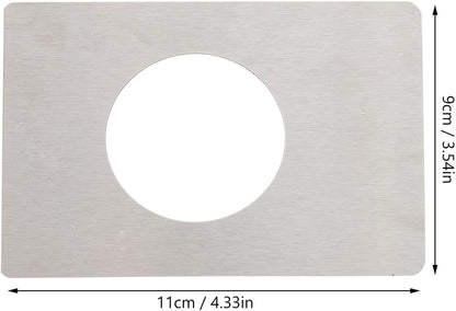Mikikit Door Plate Repair Door Knob Filler Plate Stainless Steel Easy Peel Stick Installation