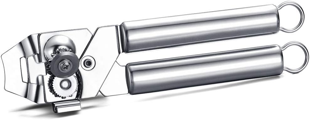 Berglander Can Opener, Stainless Steel Rainbow Handle Can Opener Hand Held, Smooth Edge Manual Can Opener, Heavy Duty (Rainbow)