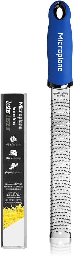 Premium Classic Series Zester - Lipstick Pink | Lemon Zester tool, Hard Cheese & Vegetable Grater | For Citrus, Parmesan Cheese, Garlic, Ginger, Nutmeg | Fine Stainless Steel Blade, Made in USA