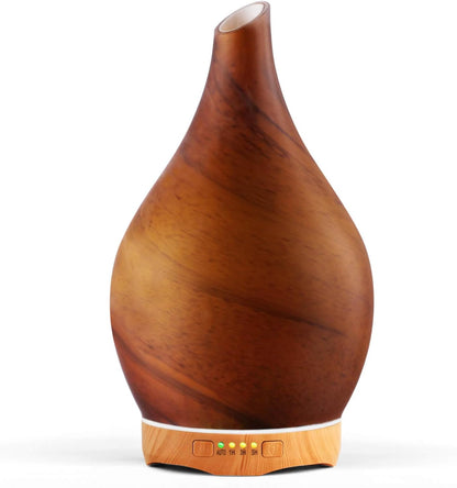 Porseme Essential Oil Diffuser 280ml Handmade Glass Diffuser 7H Runtime | Elegant Handmade Glass Aroma Diffuser with 7-color LEDs, Quiet Aromatherapy and Safe Auto Shut-off, Perfect for Gifts