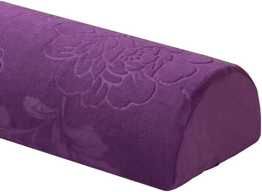 Half Moon Bolster Pillow for Legs, Knees, Lower Back and Head, Lumbar Support Pillow for Bed, Sleeping | Semi Roll for Ankle and Foot Comfort - Machine Washable Cover(@10,42x18x10cm/16.5x7x4in)