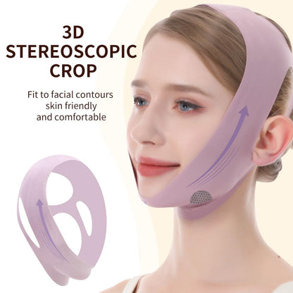 V-Line Lifting Mask, Chin Strap for Sleeping, Jawline Wrap, Medium, Pink