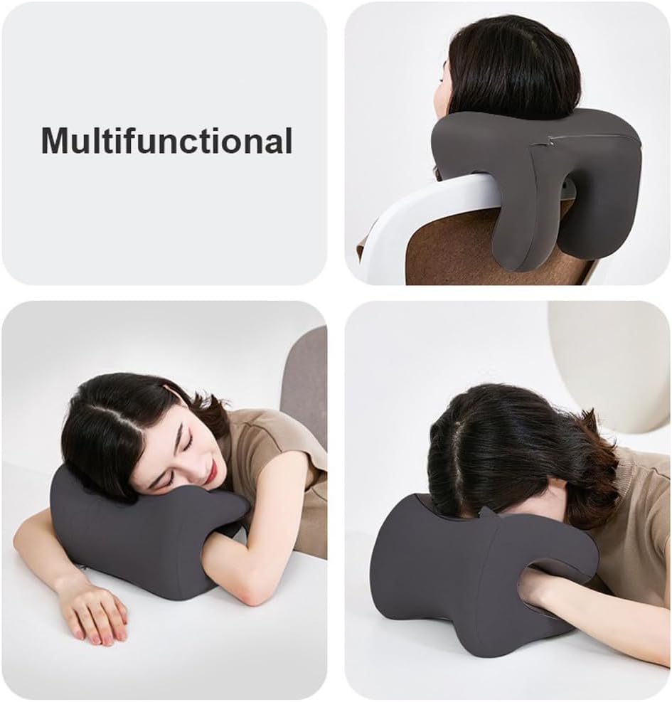 Ergonomic Headrest Recliner Neck Support Pillow,Memory Foam Office Chair Headrest Attachment Cushion for Napping,Cervical Support Pillow with Removable Cover (Beige)