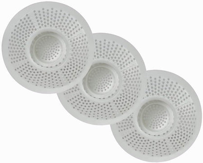 Hairstopper Drain Cover Hair Catcher for Shower and Bathtub, Protects Against Clogs Without Blocking Water Flow, White, 3 Pack | Protects Against Clogs Without Blocking Water Flow, Fits Most Standard Size Shower and Bathtub Drains, 3 Pack