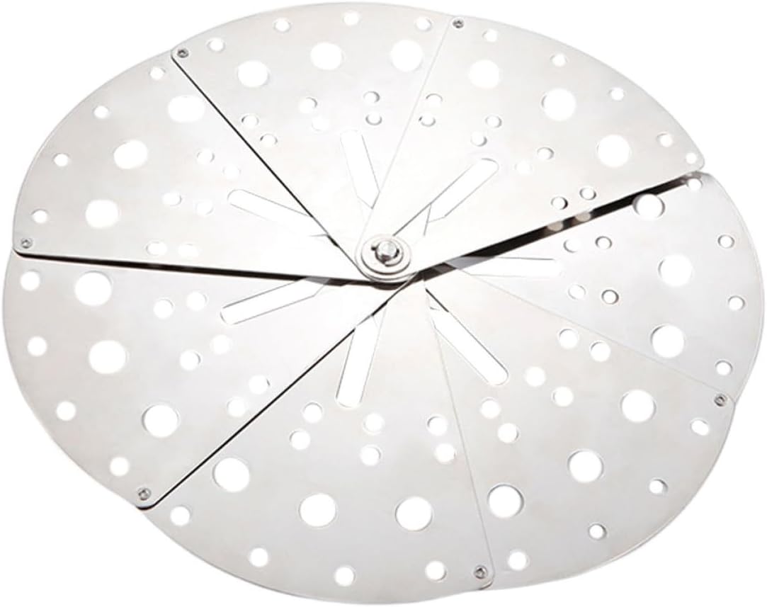 Adjustable Stainless Steel Anti-spill Lid and Overflow Stopper Cover, Multifunctional Strainer Pot Cover with Expandable Size for Kitchen Cooking and Household Use