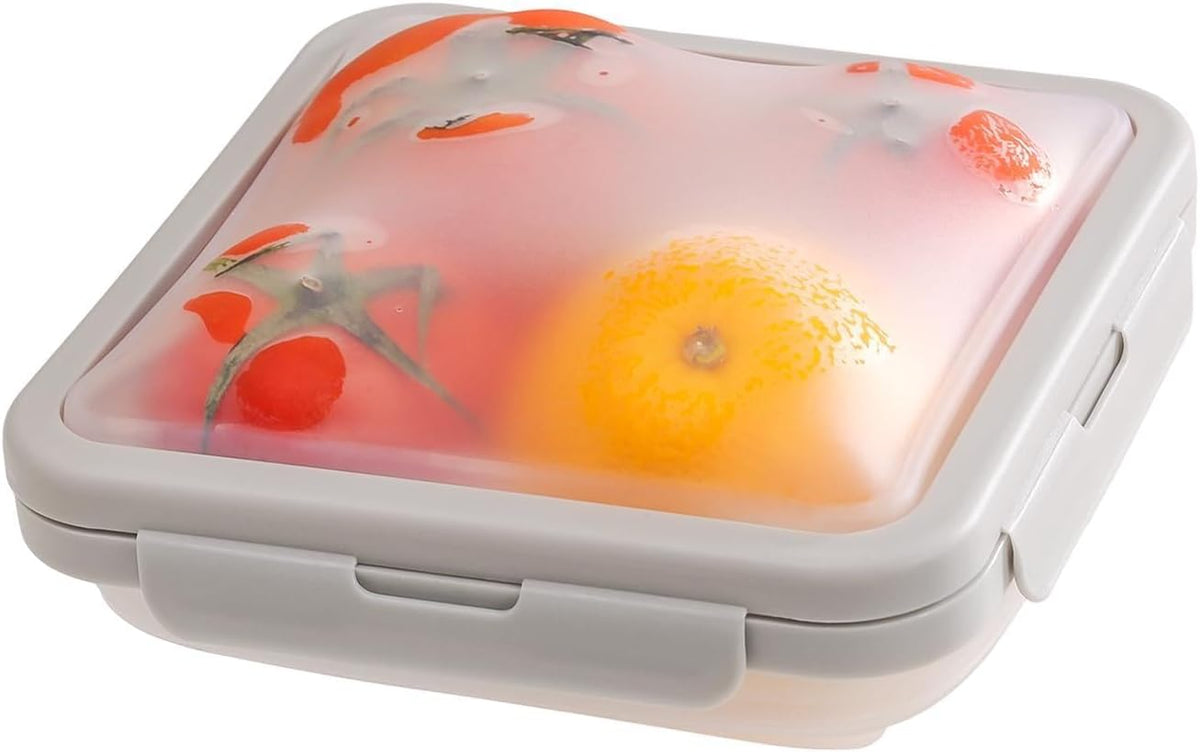 Reusable Silicone Food Storage Container with Lid Avocado Saver(6.5 cups/0.4 gal), Onion Keeper, Silicone Kitchen Organizers for Fridge