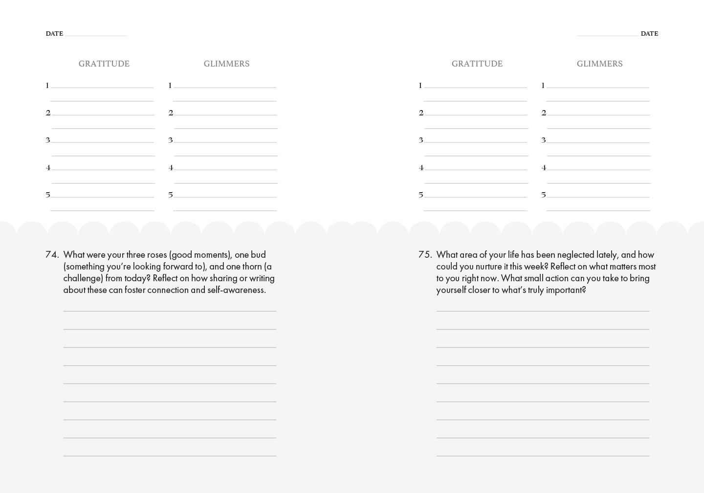 The Gratitude and Glimmers Journal: The 5 Minute Nighttime Journal (Daily Reflection Journal, Self-Care & Wellness)