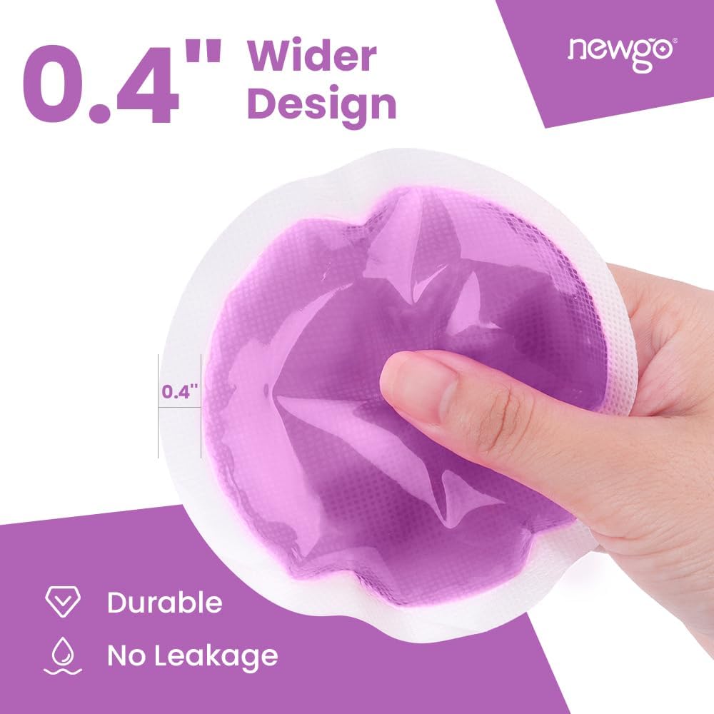NEWGO Small Ice Packs for Injuries Reusable with Cloth Backing, 6 Packs | FSA Eligible, Round Hot and Cold Gel Pack, Flexible Cold Pack for Face, Toothache, Eyes Pain Relief