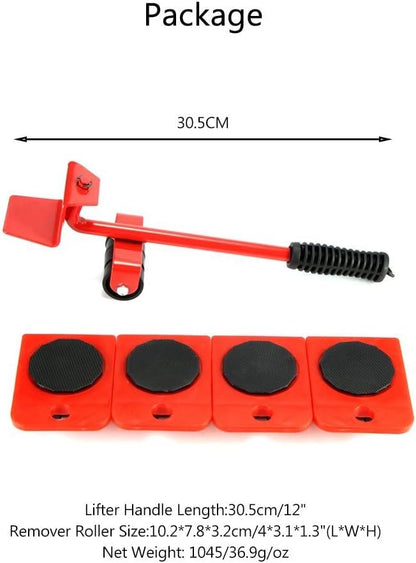 Furniture Moving & Lifting Tool Set, Movers with 360° Swivel Wheels, Lifter for Bed, Sofa, Heavy Appliances, Home & Professional Use, Supports Upto 600 lbs NOT Suitable for Carpets (14)