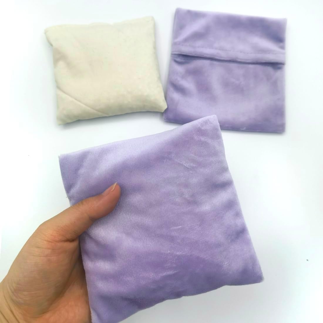 Microwavable Heating Pad, Moist Heat Pad for Pain Relief, Cramp, Menstrual, Tension and Stress, Heat Compress Wrap for Neck, Back, Shoulder, Muscle, Abdomen, Joint (2 Mini Blue)