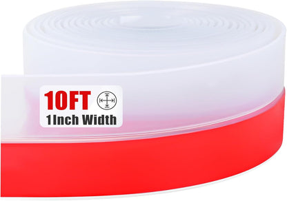 Draft Seal Tape for Doors and Windows 2 in x 20 Ft Silicone Weather Stripping Extra Thick 2mm Door Seal Strip with Strong Adhesive Draft Insulation Stopper Side Seal - Clear