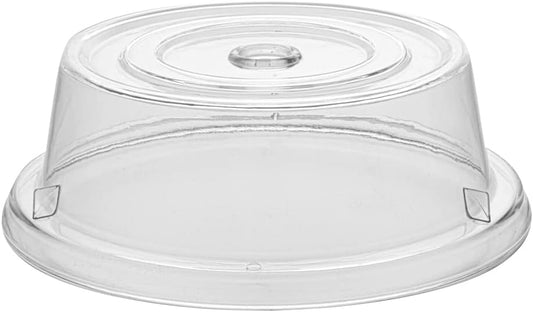 Restaurantware Cater Tek 11 Inch Polycarbonate Plate Cover 1 Shatterproof Dish Cover - Microwavable Endures Up To 210F Clear Plastic Splatter Cover With Finger Hole For 11 Inch Plates
