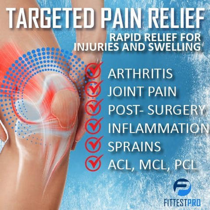 Fittest Pro Ankle Ice Pack Wrap for Swelling, Ice Pack for Injuires Reusable Cold Pack Wrap Hot Cold Therapy Ankle Ice Wrap for Sprained Ankles, Achilles Tendonitis