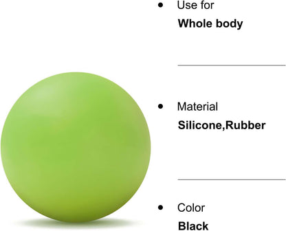 WOVTE Massage Lacrosse Ball Therapy for Sore Muscles Myofascial Release | Shoulders, Neck, Back, Foot, Body, Deep Tissue, Trigger Point, Muscle Knots, Yoga
