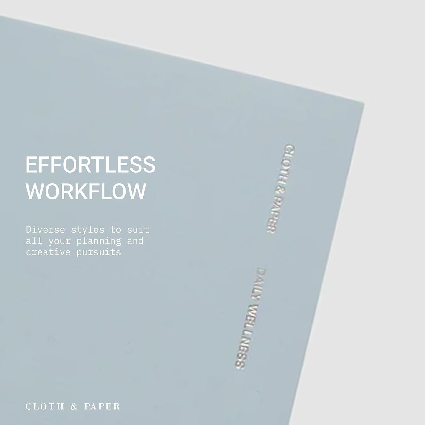 Cloth & Paper Travel Notebook | Daily Wellness Planner – Smoked Salt | Pocket Plus Wellness Planner 3.2" x 6" | Habit Tracker & Self Care Journal for Goals, Gratitude & Reflection – Soft Touch Cover