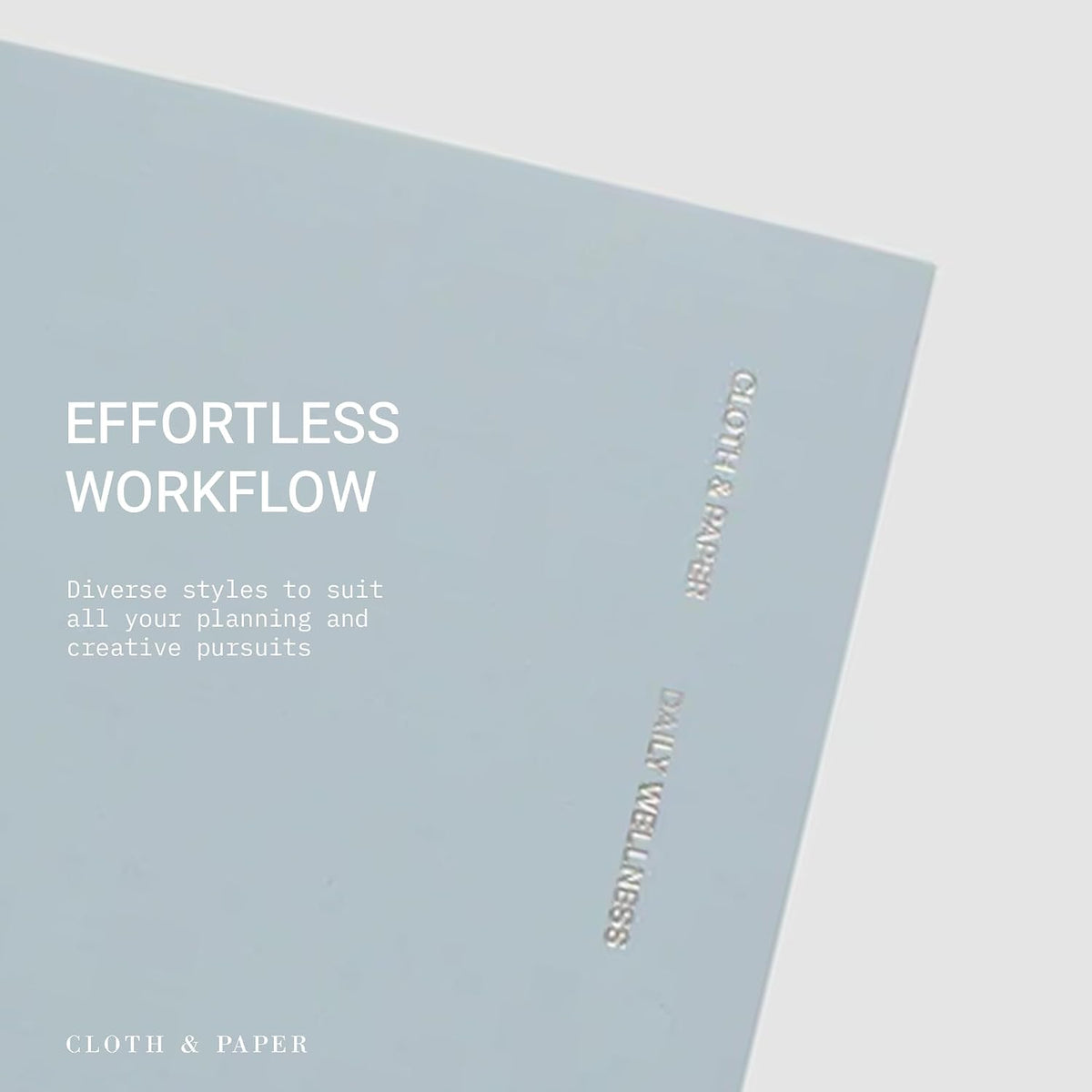 Cloth & Paper Travel Notebook | Daily Wellness Planner – Smoked Salt | Pocket Plus Wellness Planner 3.2" x 6" | Habit Tracker & Self Care Journal for Goals, Gratitude & Reflection – Soft Touch Cover