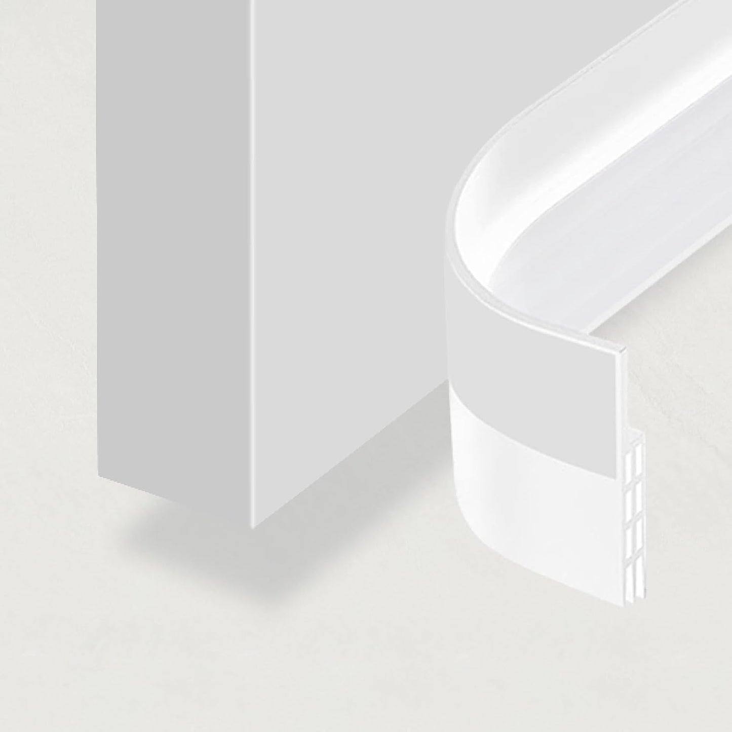 Adhesive Backed Door Draft Stopper – Silicone Under Door Sweep for Interior & Exterior Doors, Noise & Air Insulation, Self Stick Weather Stripping Door Seal, 2" W x 39" L (White) by Randall Mfg