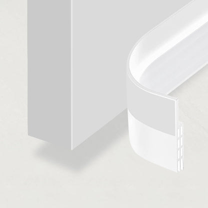 Adhesive Backed Door Draft Stopper – Silicone Under Door Sweep for Interior & Exterior Doors, Noise & Air Insulation, Self Stick Weather Stripping Door Seal, 2" W x 39" L (White) by Randall Mfg