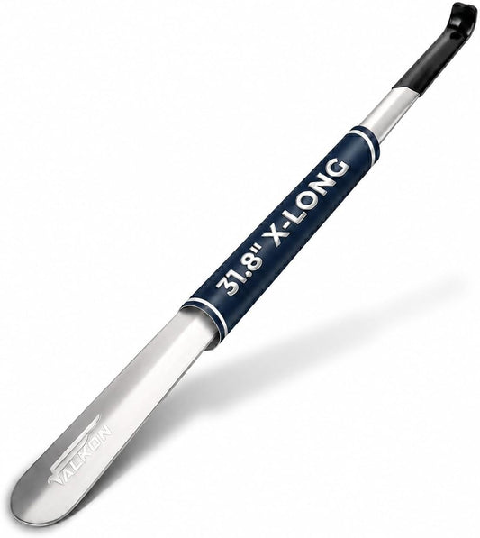 FALKON Shoe Horn Long Handle- Metal Shoe Horn Sets for Men, Women and Children, TSA Friendly