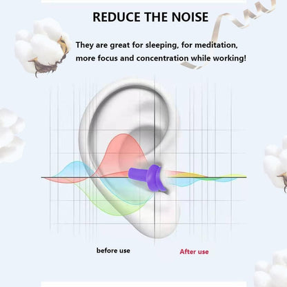 Earplugs for Sleeping Noise Cancelling, 8Pairs Reusable Ear Plugs | Super Soft Silicone, NRR 32 dB, Triple Seal Waterproof, Sleep/Swim/Concerts/Work, Washable BPA-Free, 8Colors Individual Packs