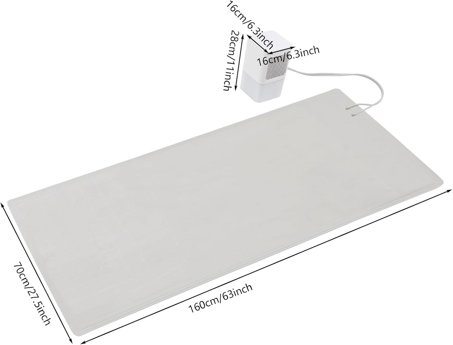 Water Cooling Mattress Pad, 3 Speed Setting Bed Cooling System with Remote Control, 27.5" x 63" Single Beds Water Cooling Mattress Pad, for Summer, Home, Sofa