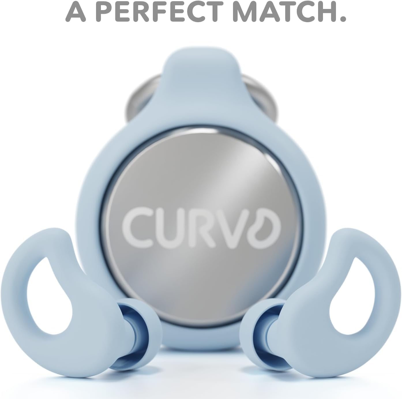 CURVD Ear Plugs for Sleeping, Noise Blocking Earplugs, 28dB SNR (Blue)