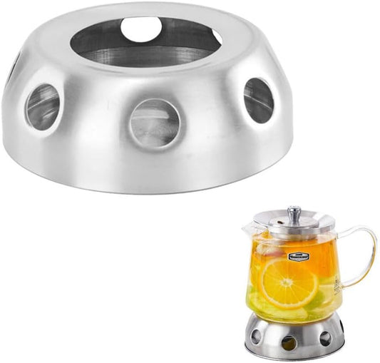 Glass Teapot Warmer Stainless Steel Tea Warmer for Tea Lights Candles Stovetop Safe Borosilicate Tea Pot with Removable Loose Tea Infuser Tea Kettle and Tea Maker Tea Light Candle