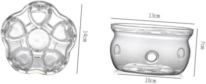 Stylish Glass Base for Tea Pot Teapot Heater Creative Glass Tea Pot Base