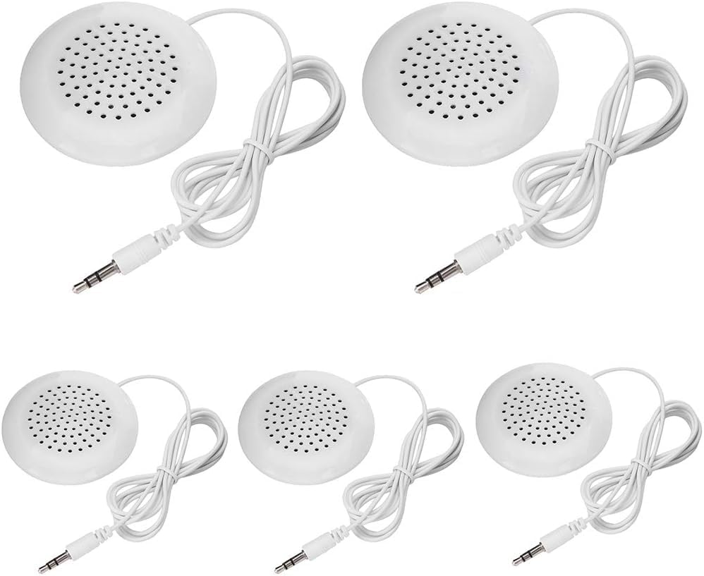 5pcs Pillow Speaker, Under Pillow Speaker for Sleep, 3.5mm Mini Stereo for MP3 Phone Portable CD