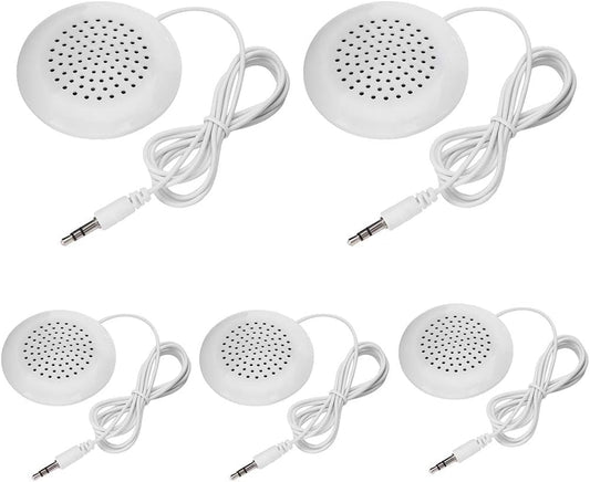 5pcs Pillow Speaker, Under Pillow Speaker for Sleep, 3.5mm Mini Stereo for MP3 Phone Portable CD