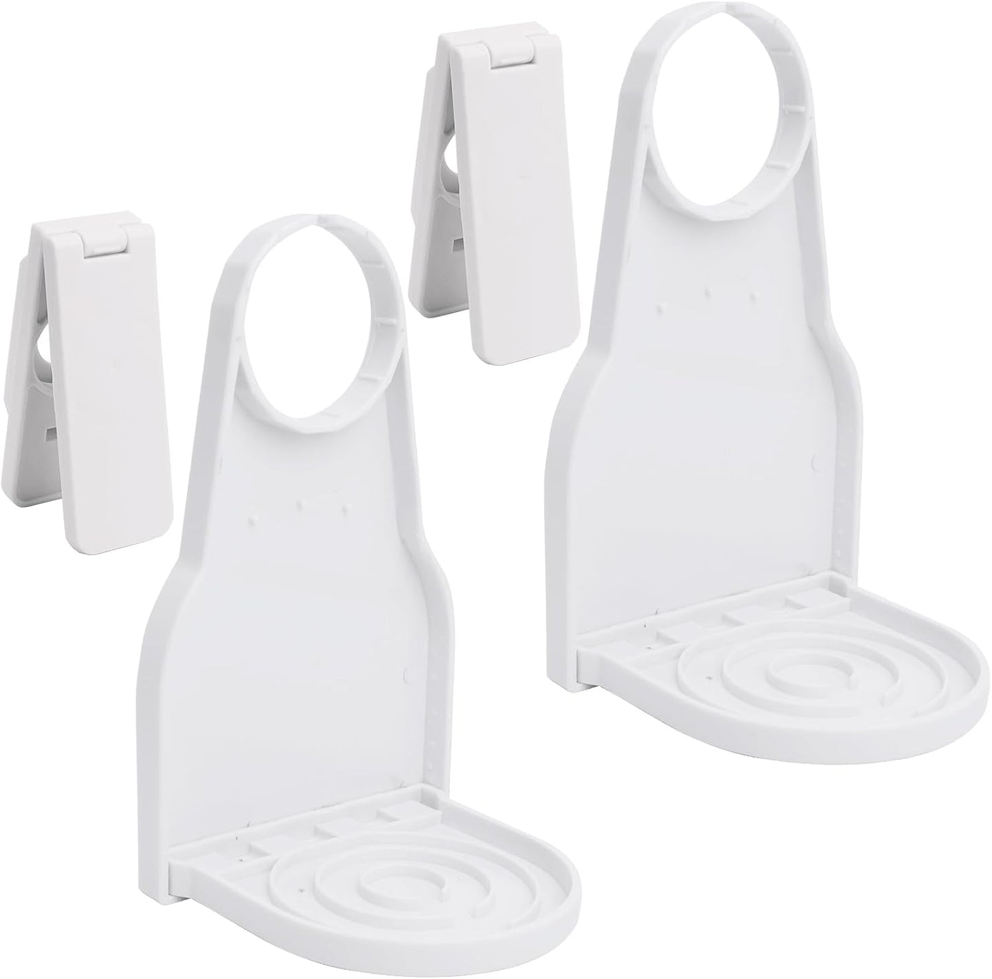Laundry Detergent Dispenser 2Pack Set with Cup Holder & Drip Catcher | Detergent Bottle Cup Holder with Nozzle Button Switch for Liquid Laundry & Softener, Laundry Room Organization and Storage