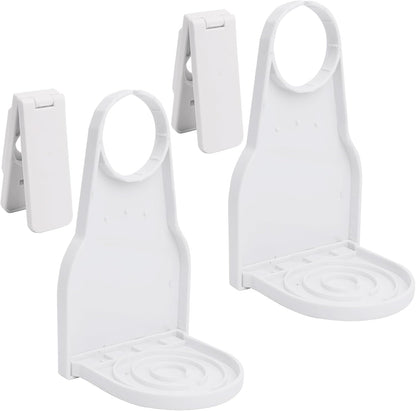 Laundry Detergent Dispenser 2Pack Set with Cup Holder & Drip Catcher | Detergent Bottle Cup Holder with Nozzle Button Switch for Liquid Laundry & Softener, Laundry Room Organization and Storage