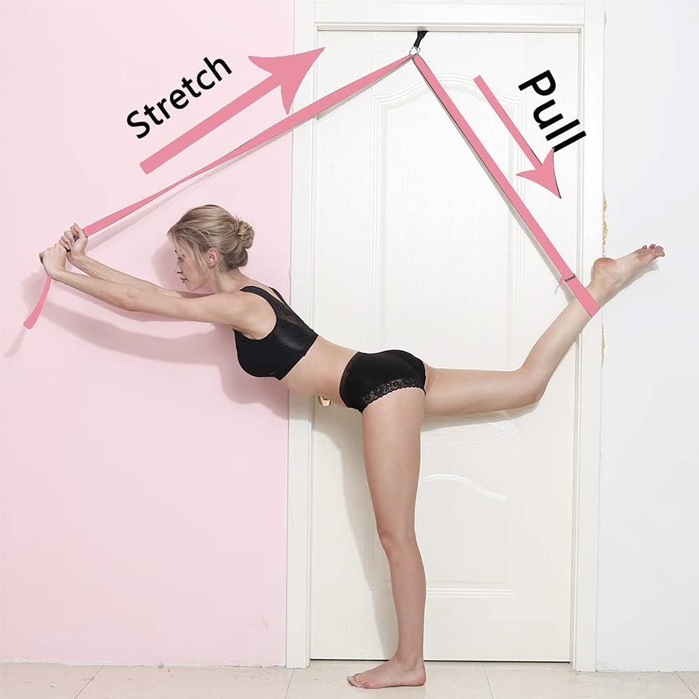 tchrules Door Leg Stretcher, Door Flexibility & Stretching Leg Strap - Great for Ballet Cheer Dance Gymnastics or Any Sport Leg Stretcher Door Flexibility Trainer Premium Stretching Equipment
