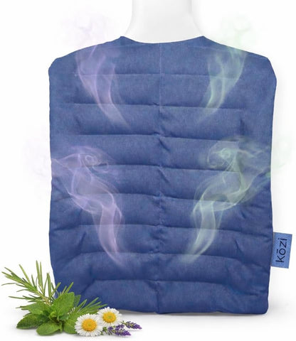 Kozi Weighted Heating Pad Microwavable|Hot & Cold Aromatherapy Neck and Back wrap|Moist Heat for Cramps, Muscles, Joints, Back, Neck and Shoulders, Heat Compress Pillow