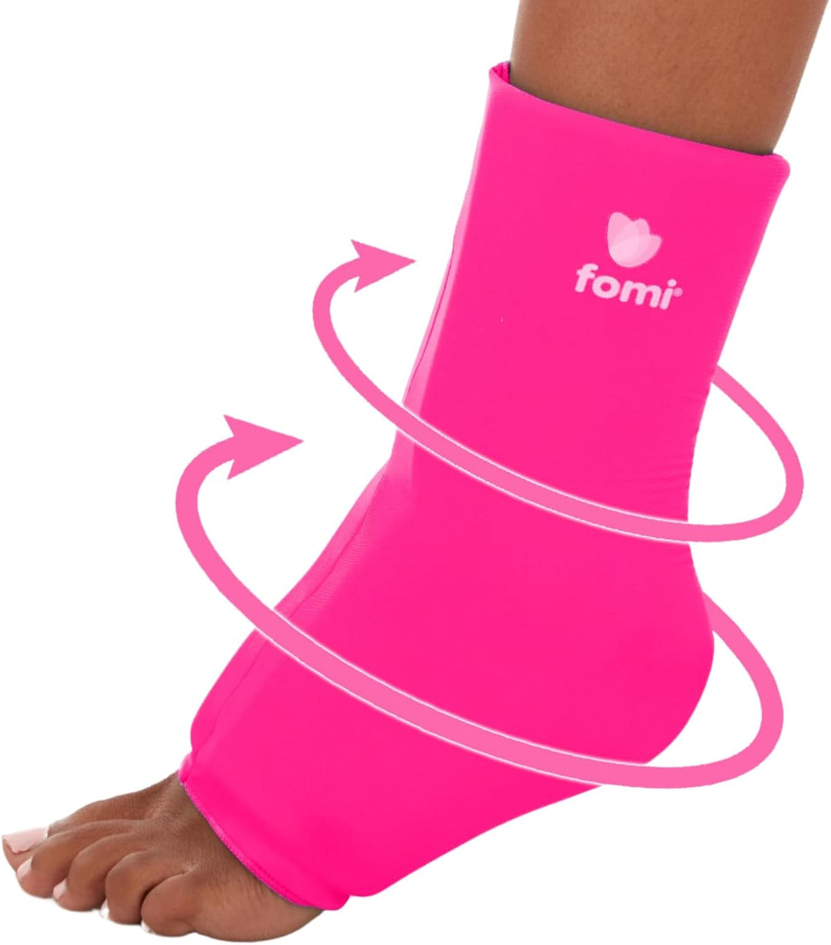 FOMI Hot Cold Ankle Foot Gel Ice Pack Wrap | 2 Pack | Premium Comfort 360 Degree Solid Gel Cooling Compression for Plantar Fasciitis, Heel Spurs, Achilles, Tendonitis, Sore Feet, Gout