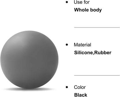 WOVTE Massage Lacrosse Ball Therapy for Sore Muscles Myofascial Release | Shoulders, Neck, Back, Foot, Body, Deep Tissue, Trigger Point, Muscle Knots, Yoga
