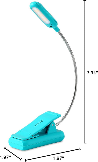 VAVOFO Rechargeable Reading Light, Clip on Book Light for Reading in Bed