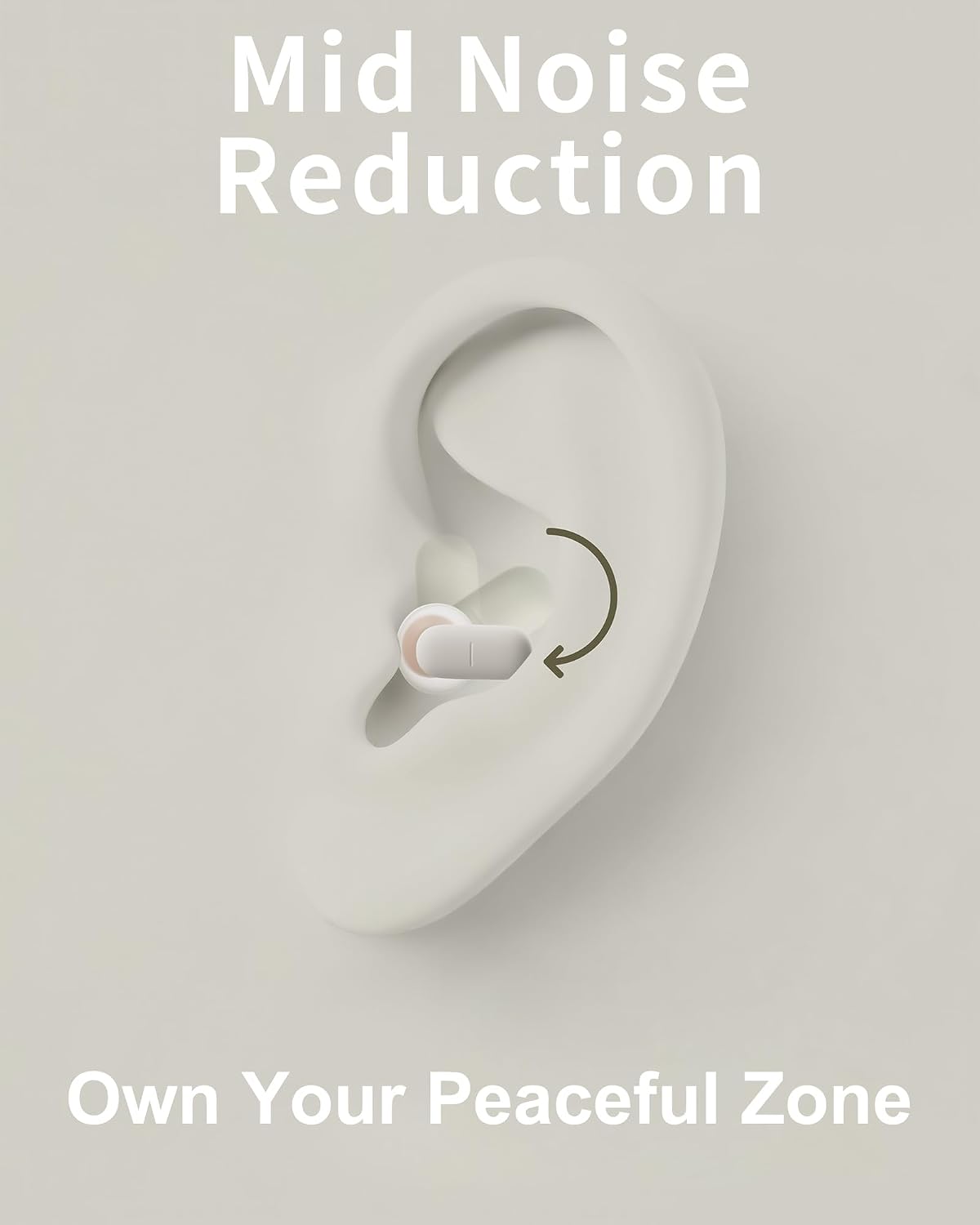 Ear Plugs for Sleeping Comfortable Mid Noise Cancelling Earplugs | All-night Wear without Ear Pain for Side Sleeper Patent Qufits Eartips 23dB Reusable Earplugs for Sleep, Travel - Black